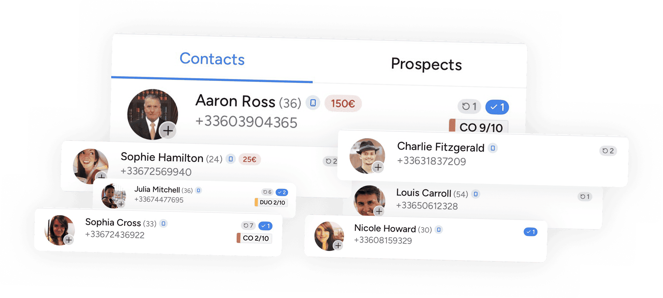 Shaker client management screens